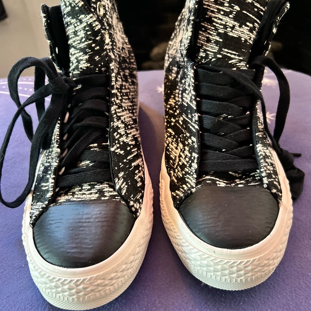 Converse “Selene” winter knit patterned mid-top sneakers • size 11 women’s • new - Picture 3 of 12